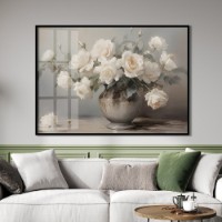 Pictură ArtShop Vase with White Roses 45x30cm (PNAT100-XL)