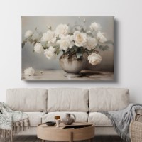 Pictură ArtShop Vase with White Roses 45x30cm (PNAT100-XL-PL)
