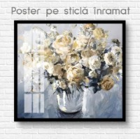 Pictură ArtShop Beige Flowers 80x80cm (PNAT50-M) imaginea #2 — magazin online Desire.md