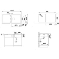 Кухонная мойка Blanco Adira XL 6S RV SG ANT RC AC SINK (527618) фото №2 — интернет-магазин Desire.md