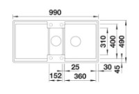 Кухонная мойка Blanco Adira XL 6S-F RV SG BLA RC AC SINK (527625) фото №2 — интернет-магазин Desire.md