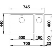 Кухонная мойка Blanco Andano 500/180-U (522989) фото №4 — интернет-магазин Desire.md