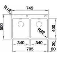 Chiuvetă de bucătărie Blanco Andano 340/340-IF/A (525248) imaginea #3 — magazin online Desire.md