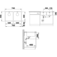 Кухонная мойка Blanco Andano 340/340-U (522983) фото №3 — интернет-магазин Desire.md