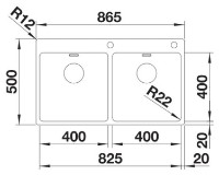 Chiuvetă de bucătărie Blanco Andano 400/400-IF (525249) imaginea #3 — magazin online Desire.md