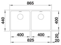 Chiuvetă de bucătărie Blanco Andano 400/400-U (522987) imaginea #3 — magazin online Desire.md