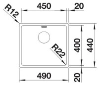 Кухонная мойка Blanco Andano 450-U (522963) фото №3 — интернет-магазин Desire.md