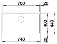 Chiuvetă de bucătărie Blanco Andano 700-IF (522969) imaginea #3 — magazin online Desire.md