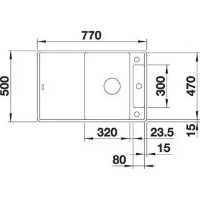 Chiuvetă de bucătărie Blanco Axia III 45S-FM (523198) imaginea #2 — magazin online Desire.md