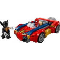 Set de construcție Lego Marvel: Spider-Man Car vs. Venomized Wolverine (76336)