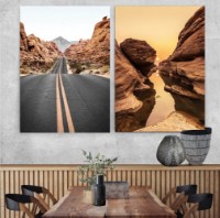 Pictură ArtShop Road and Sunset Diptych 30x45cm (SET277)