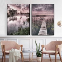 Pictură ArtShop Sunset by The Lake Diptych 40x60cm (SET271-M-L)