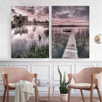Pictură ArtShop Sunset by The Lake Diptych 60x90cm (SET271-XL-L)