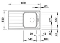 Chiuvetă de bucătărie Blanco Axis III 45S-IF (522102) imaginea #4 — magazin online Desire.md