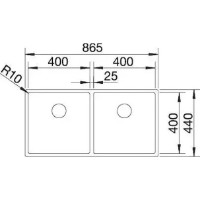 Chiuvetă de bucătărie Blanco Claron 400/400-U (521618) imaginea #3 — magazin online Desire.md