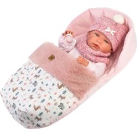 Păpușa Llorens Nica Recien Nacida Saquito Rosa (73826) imaginea #2 — magazin online Desire.md