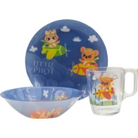 Set veselă pentru copii Luminarc Little Pilot (X3060)