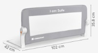Bariera de siguranță pentru pătuț Kikka Boo I am Safe 102cm Grey imaginea #5 — magazin online Desire.md