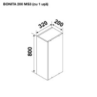 Bucatarie modulara Ambianta Bonita MS3 200 Alb imaginea #4 — magazin online Desire.md