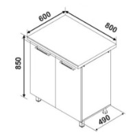 Кухонный модуль Ambianta Bonita MI5 800 Antracit фото №3 — интернет-магазин Desire.md