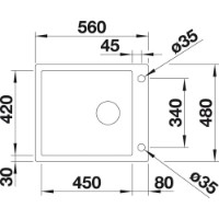 Chiuvetă de bucătărie Blanco Claron XL 60-IF/A (521641) imaginea #2 — magazin online Desire.md