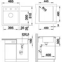 Chiuvetă de bucătărie Blanco Dalago 45 (517165) imaginea #2 — magazin online Desire.md