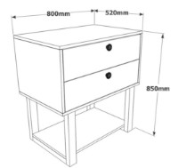 Тумба Trendy MN03-BA Walnut/Anthracit 85x80x52cm GTR001859 фото №4 — интернет-магазин Desire.md