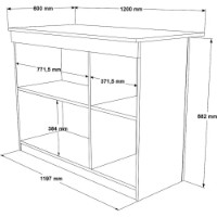 Masa de bar Trendy OR2-S Oak 120x88.2x60cm GTR005761 imaginea #4 — magazin online Desire.md