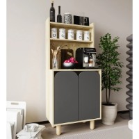 Bufet Trendy Parma 2 Sapphire Oak/Anthracite 70x155x40cm (GTR008094) imaginea #4 — magazin online Desire.md
