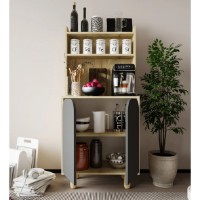 Bufet Trendy Parma 2 Sapphire Oak/Anthracite 70x155x40cm (GTR008094) imaginea #5 — magazin online Desire.md