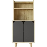 Bufet Trendy Parma 2 Sapphire Oak/Anthracite 70x155x40cm (GTR008094) imaginea #2 — magazin online Desire.md