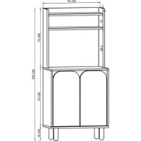 Bufet Trendy Parma 3 Sapphire Oak/White 105x155x40cm (GTR008089) imaginea #3 — magazin online Desire.md