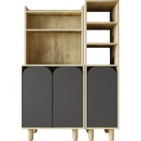 Bufet Trendy Parma 3 Sapphire Oak/White 105x155x40cm (GTR008089) imaginea #5 — magazin online Desire.md
