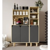 Bufet Trendy Parma 3 Sapphire Oak/White 105x155x40cm (GTR008089) imaginea #1 — magazin online Desire.md