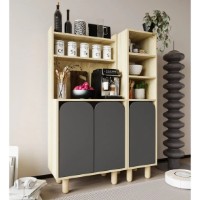 Bufet Trendy Parma 3 Sapphire Oak/White 105x155x40cm (GTR008089) imaginea #2 — magazin online Desire.md