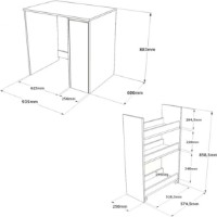 Dulap pentru masina de spalat Trendy SA1-W White 93x88x60cm GTR001910 imaginea #2 — magazin online Desire.md