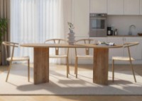 Masă pentru bucătărie Trendy Sabella Sapphire Oak 200x75x90cm (GTR008205) imaginea #2 — magazin online Desire.md