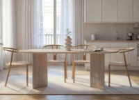 Masă pentru bucătărie Trendy Sabella Travertine 200x75x90cm (GTR008202) imaginea #2 — magazin online Desire.md