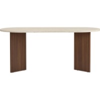 Masă pentru bucătărie Trendy Sablin Travertine/Milano Walnut 180x75x90cm (GTR008049) imaginea #6 — magazin online Desire.md