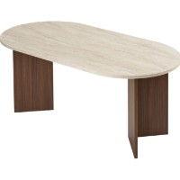 Masă pentru bucătărie Trendy Sablin Travertine/Milano Walnut 180x75x90cm (GTR008049) imaginea #7 — magazin online Desire.md