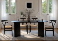 Masă pentru bucătărie Trendy Sablin Wood Black 180x75x90cm (GTR008039) imaginea #2 — magazin online Desire.md