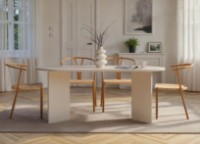 Masă pentru bucătărie Trendy Sablin Wood White 180x75x90cm (GTR008041) imaginea #2 — magazin online Desire.md
