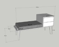 Antreu Trendy Stand Fiume 120x40x45cm imaginea #4 — magazin online Desire.md