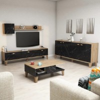 Set de mobilier pentru living Trendy Sumer 2  Oak Marble 178x45x35cm
