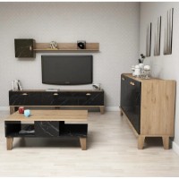 Set de mobilier pentru living Trendy Sumer 2  Oak Marble 178x45x35cm imaginea #4 — magazin online Desire.md