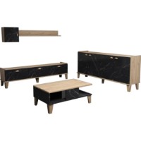 Set de mobilier pentru living Trendy Sumer 2  Oak Marble 178x45x35cm imaginea #5 — magazin online Desire.md