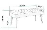 Bancheta Trendy Vina 0701 Walnut/Grey 110x46x40cm GTR006469 imaginea #4 — magazin online Desire.md