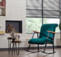 Fotoliu balansoar Trendy Yoka Petrol Blue 65x100x86cm GTR003716