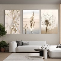 Pictură ArtShop Beige Botanical Flowers 40x60cm (SET456-XL)