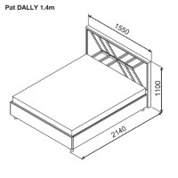 Pat Ambianta Dally 1.4m Beige imaginea #3 — magazin online Desire.md